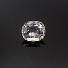ポードレッタイト カラーレス(宝石名ホワイト・ポードレッタイト)ビルマ産 0.515ct ソ付(彩珠)[230722817]5.7x5.1mm前後