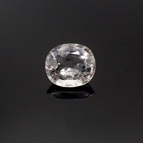 ポードレッタイト カラーレス(宝石名ホワイト・ポードレッタイト)ビルマ産 0.515ct ソ付(彩珠)[230722817]5.7x5.1mm前後