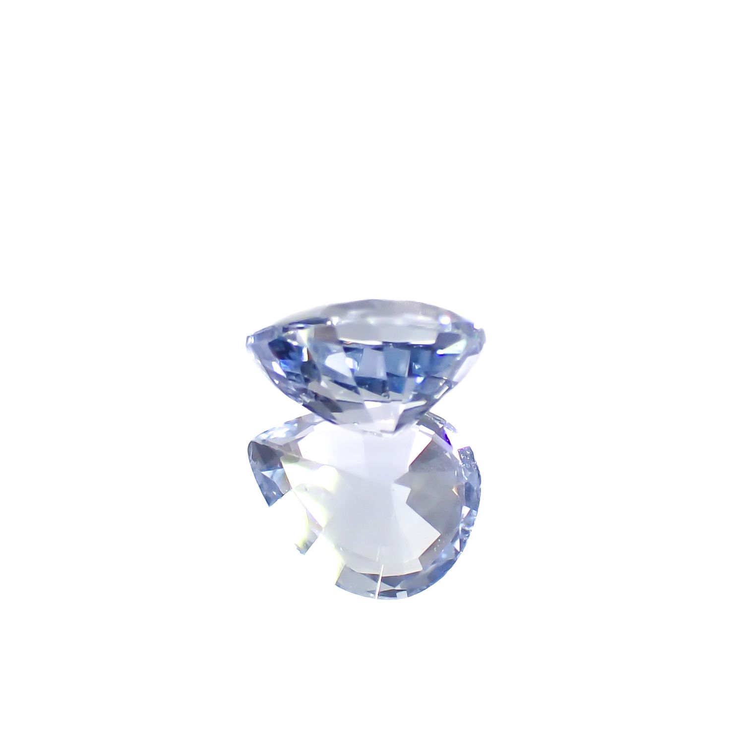 アイスブルーサファイア スリランカ産 0.53ct[240828650]5.5x4.5mm前後
