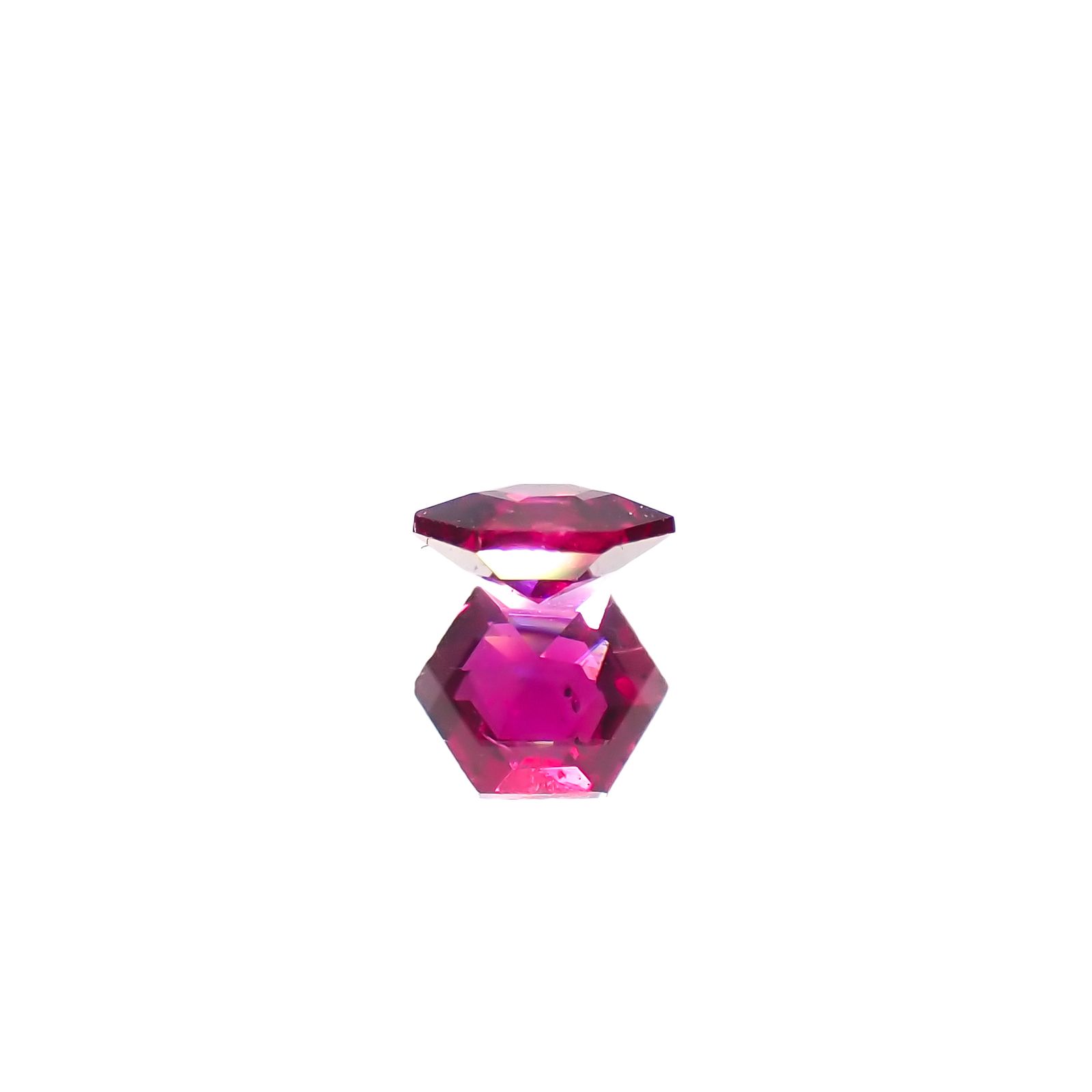 ◇ヘキサゴンカット◇ルビー 非加熱 モザンビーク産 0.20ct[240427110]3.5x3.5mm前後