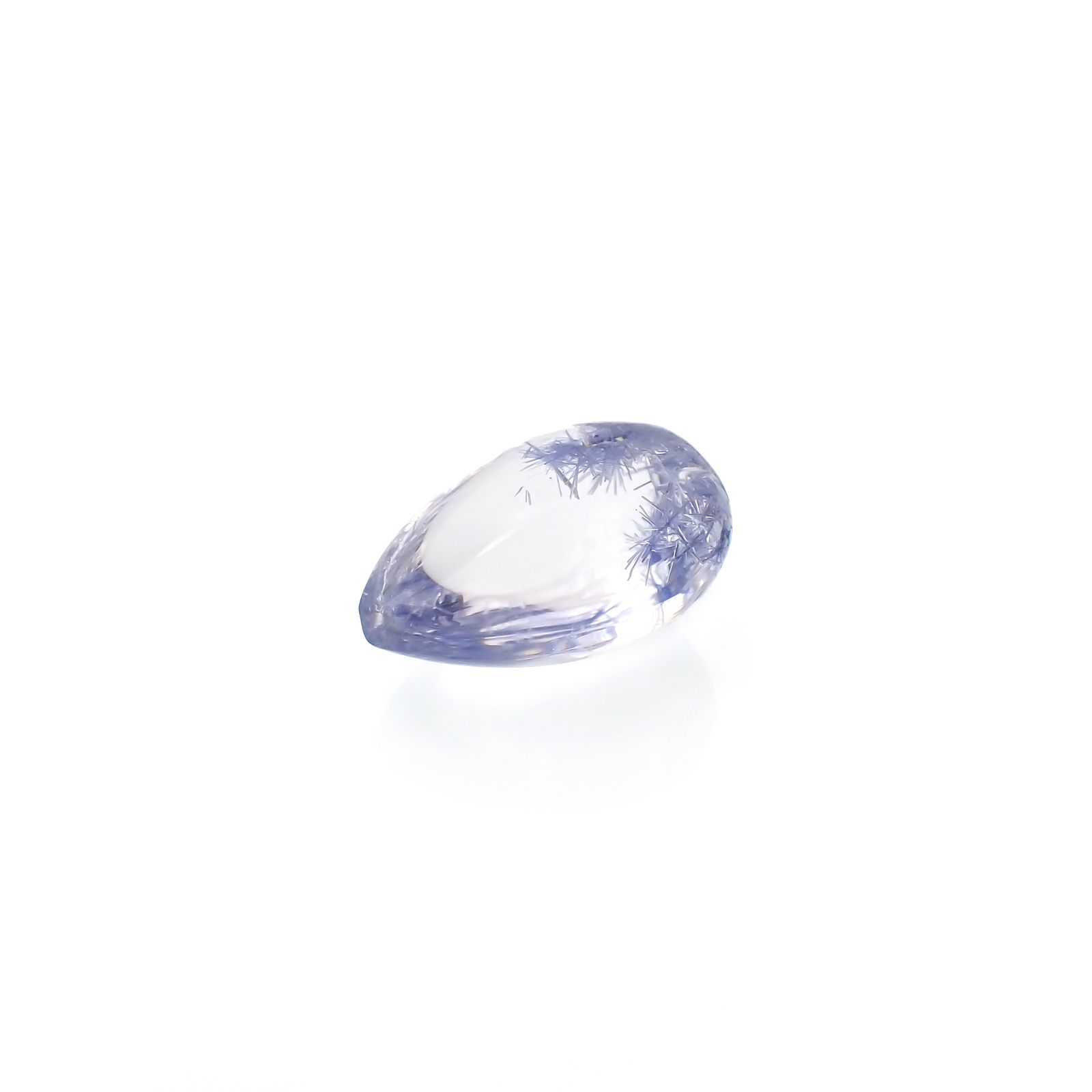 デュモルチェライトインクォーツ ブラジル産 13.59ct[231023817]18.1x12.5mm前後