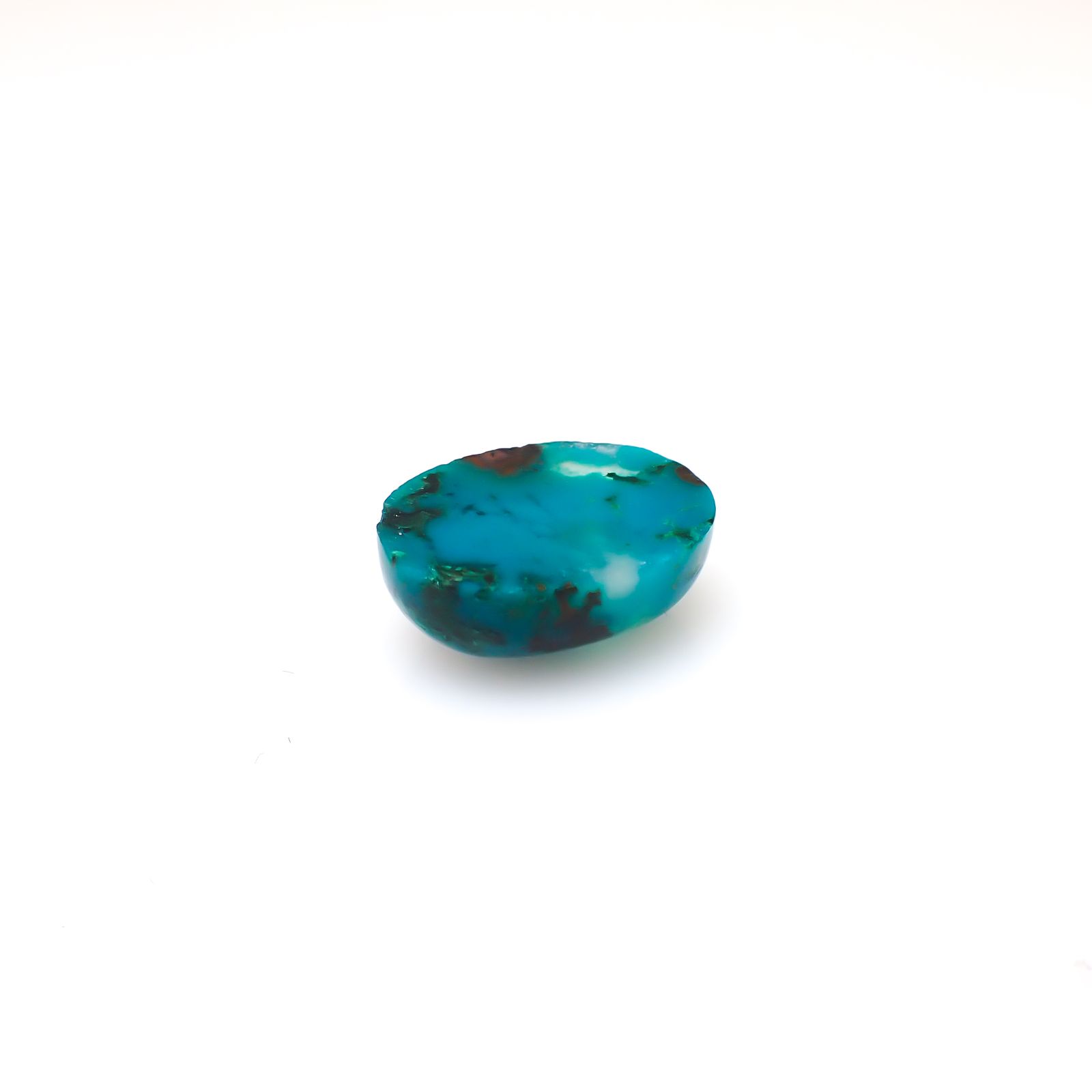 ジェムシリカ(宝石名クリソコーラ・カルセドニー)ペルー産 9.50ct 識別済[250229900]15.9x12mm前後