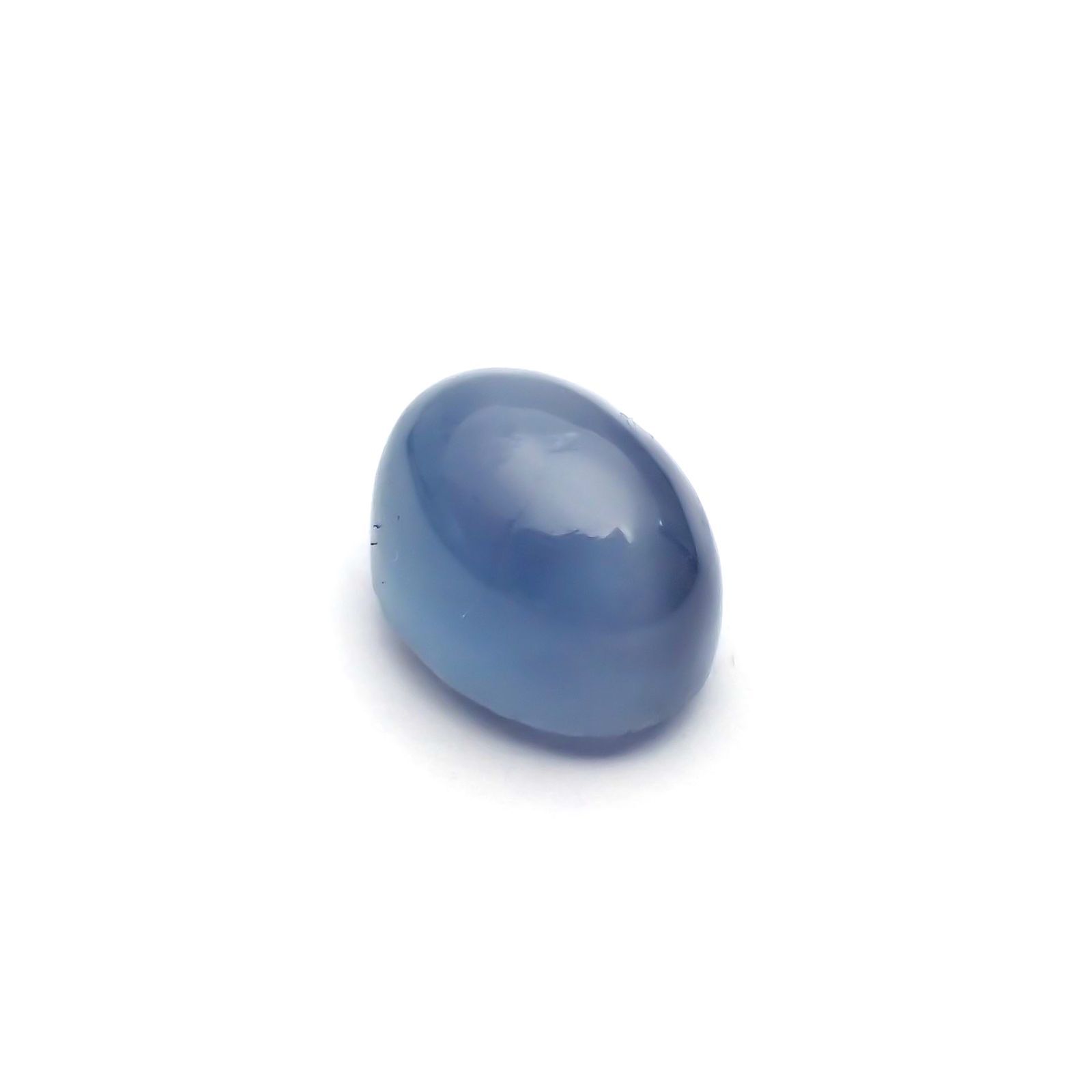 アパタイトキャッツアイ(宝石名ブルー・アパタイト・キャッツアイ)マダガスカル産 2.395ct ソ付(彩珠)[230823100]8.1x6.1mm前後