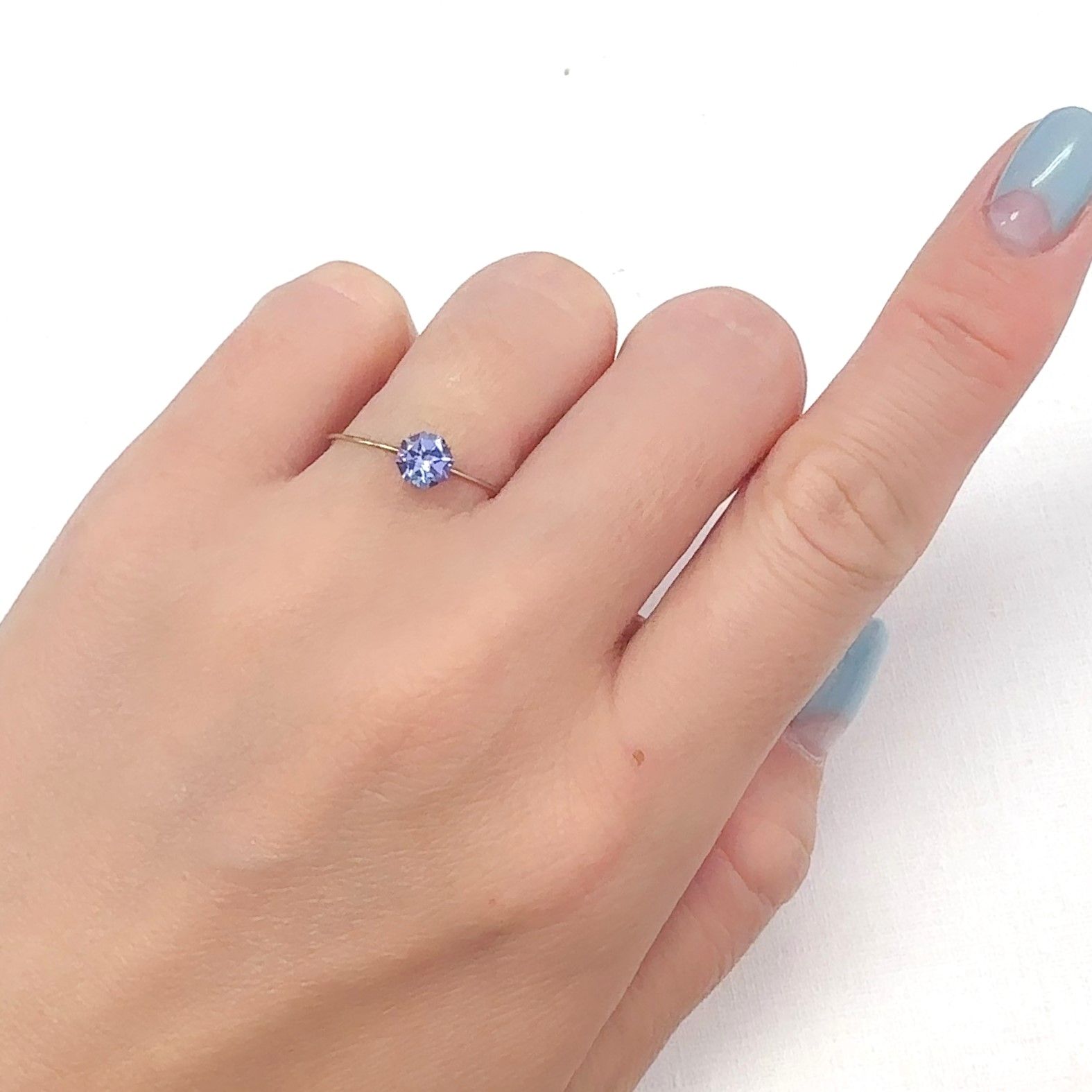 ◇オクタゴンカット◇タンザナイト(宝石名タンザナイト)タンザニア産 0.52ct 識別済[240628129]5x5mm前後