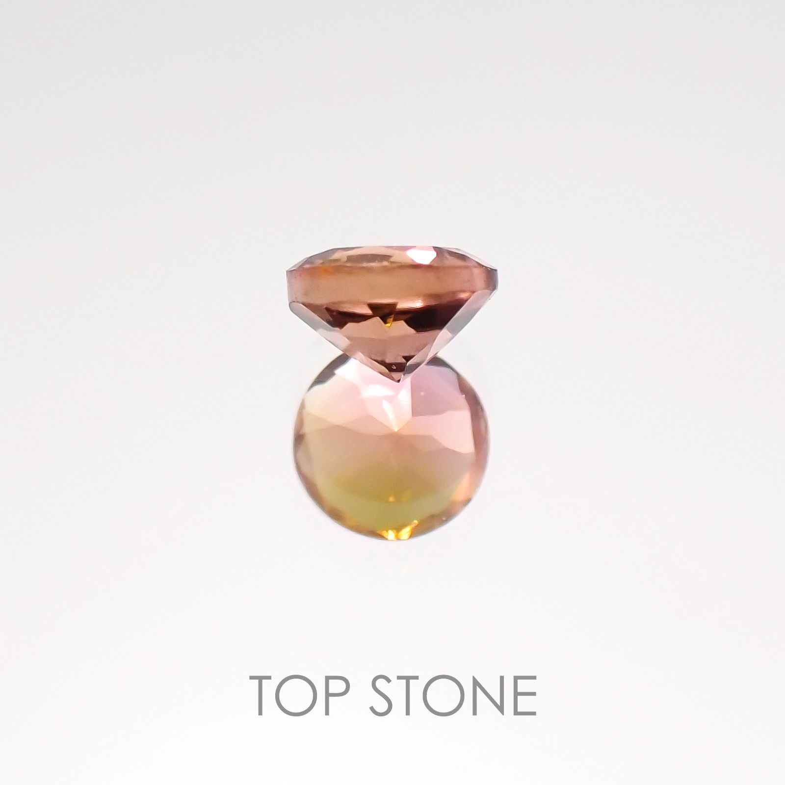 バイカラートルマリン ブラジル産 ルース 0.36ct[20107127]4.3×4.4mm前後