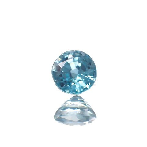 ブルージルコン(宝石名ブルー・ジルコン)カンボジア産 0.62ct 識別済[250716831]4.5x4.5mm前後