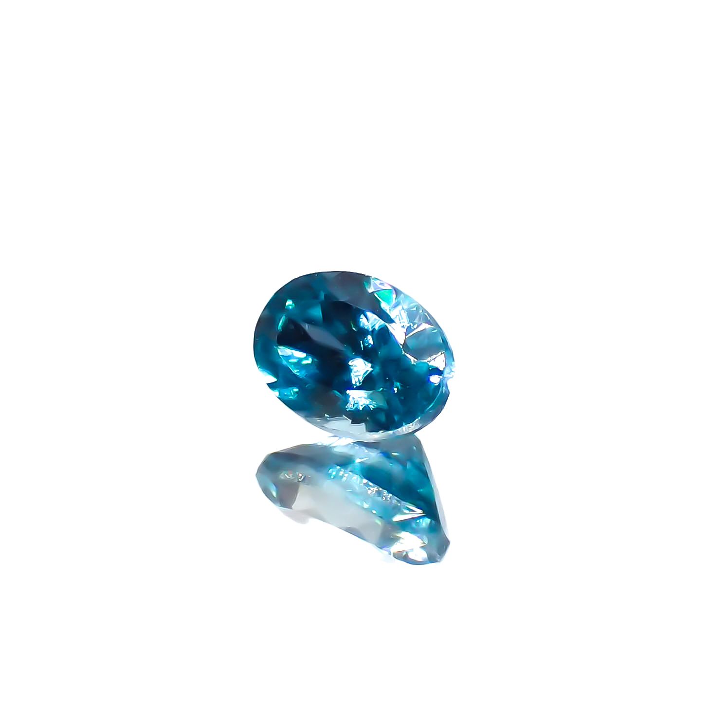 ブルージルコン カンボジア産 0.81ct[230823032]5.9x4.1mm前後