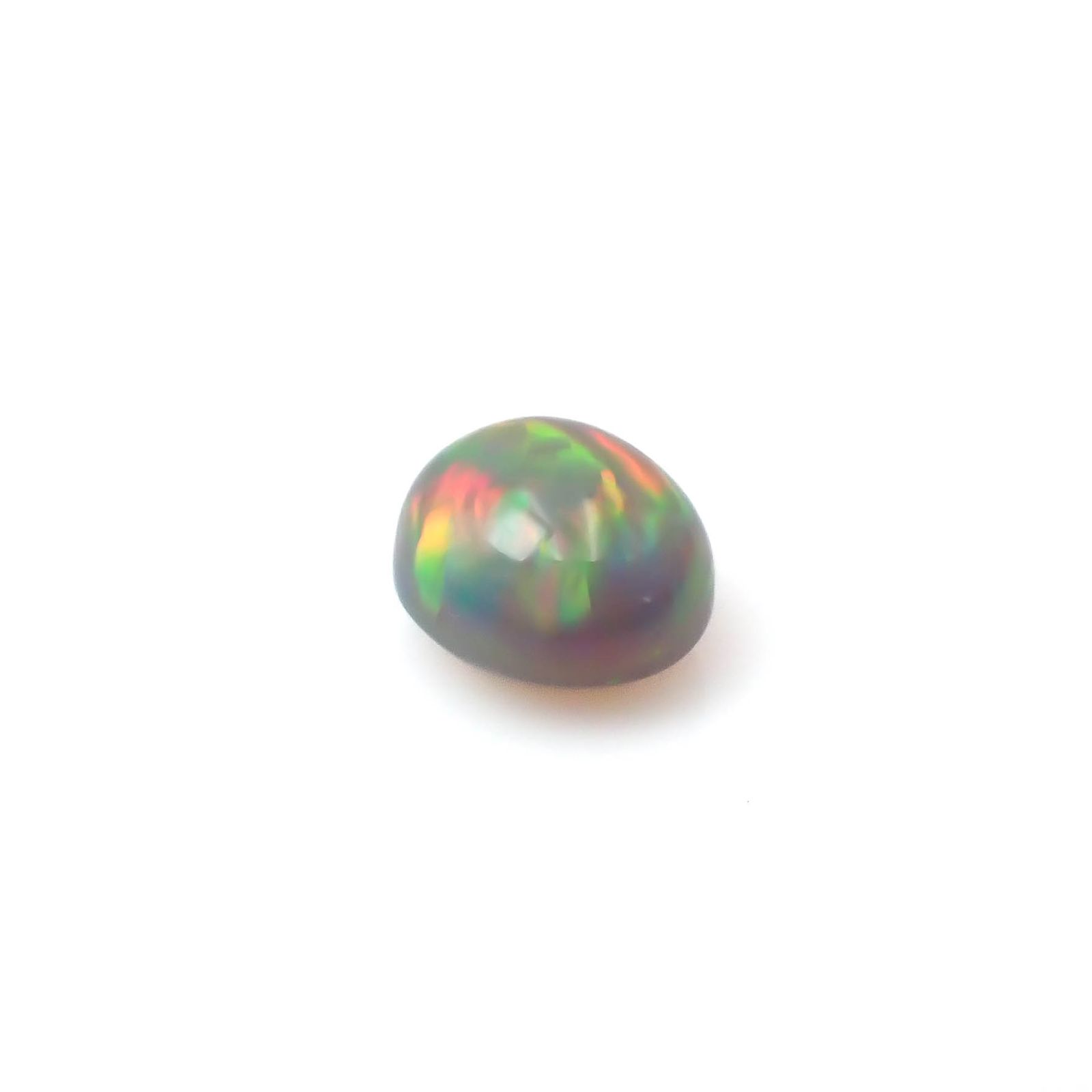 ブラックオパール(宝石名オパール/加熱処理)エチオピア産 6.19ct 識別済[240226260]13x11.7mm前後