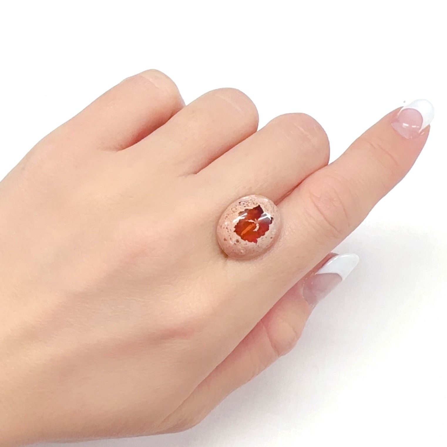 カンテラオパール メキシコ産 9.04ct[231224628]16.6x13.5mm前後