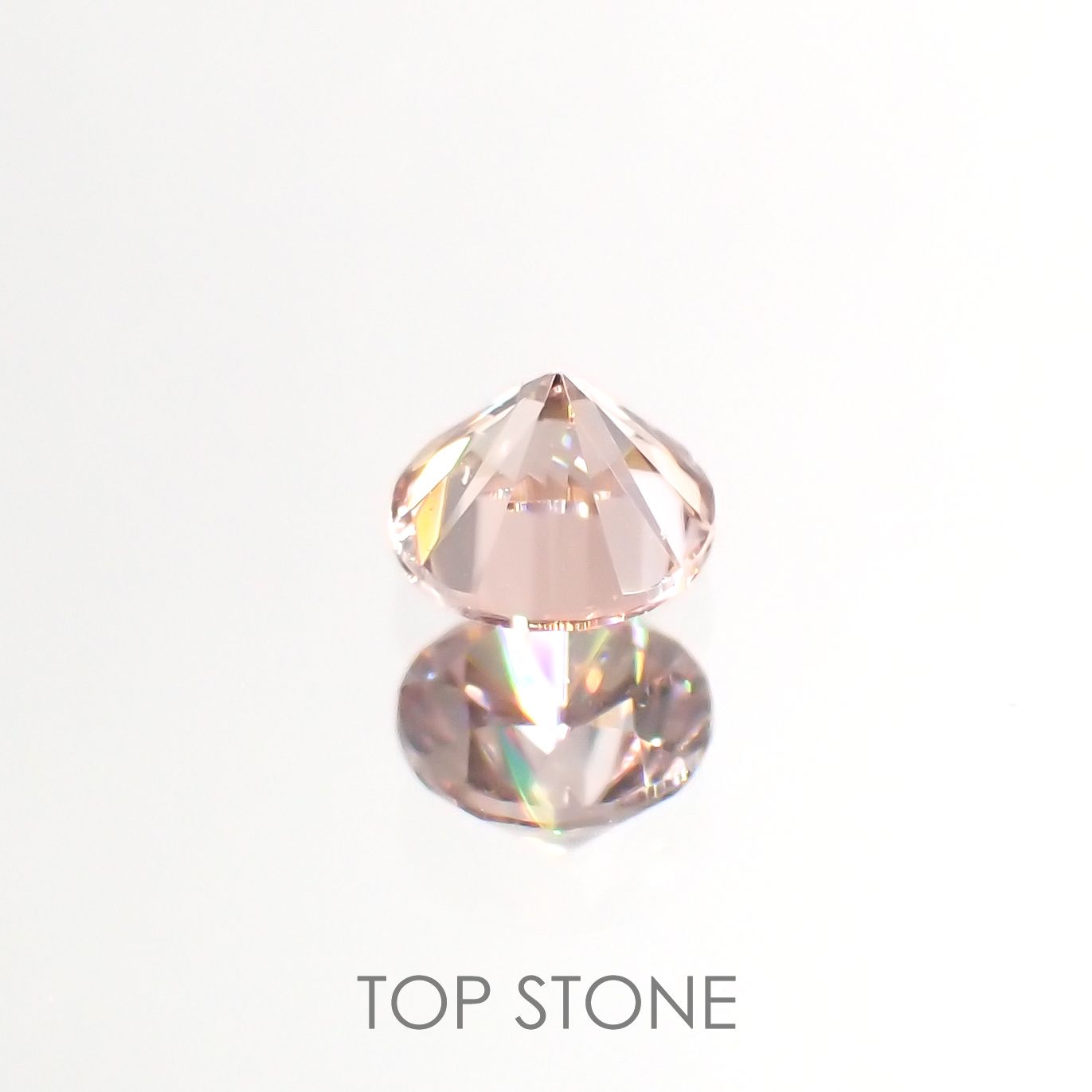 ライトピンクジルコン(宝石名ジルコン)スリランカ/カンボジア産 0.43ct 識別済[220616664]4.1x4.1mm前後