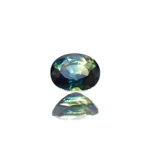 バイカラーサファイア(宝石名バイカラー・サファイア)マダガスカル/オーストラリア産 0.52ct 識別済[250114061]4.9x4mm前後