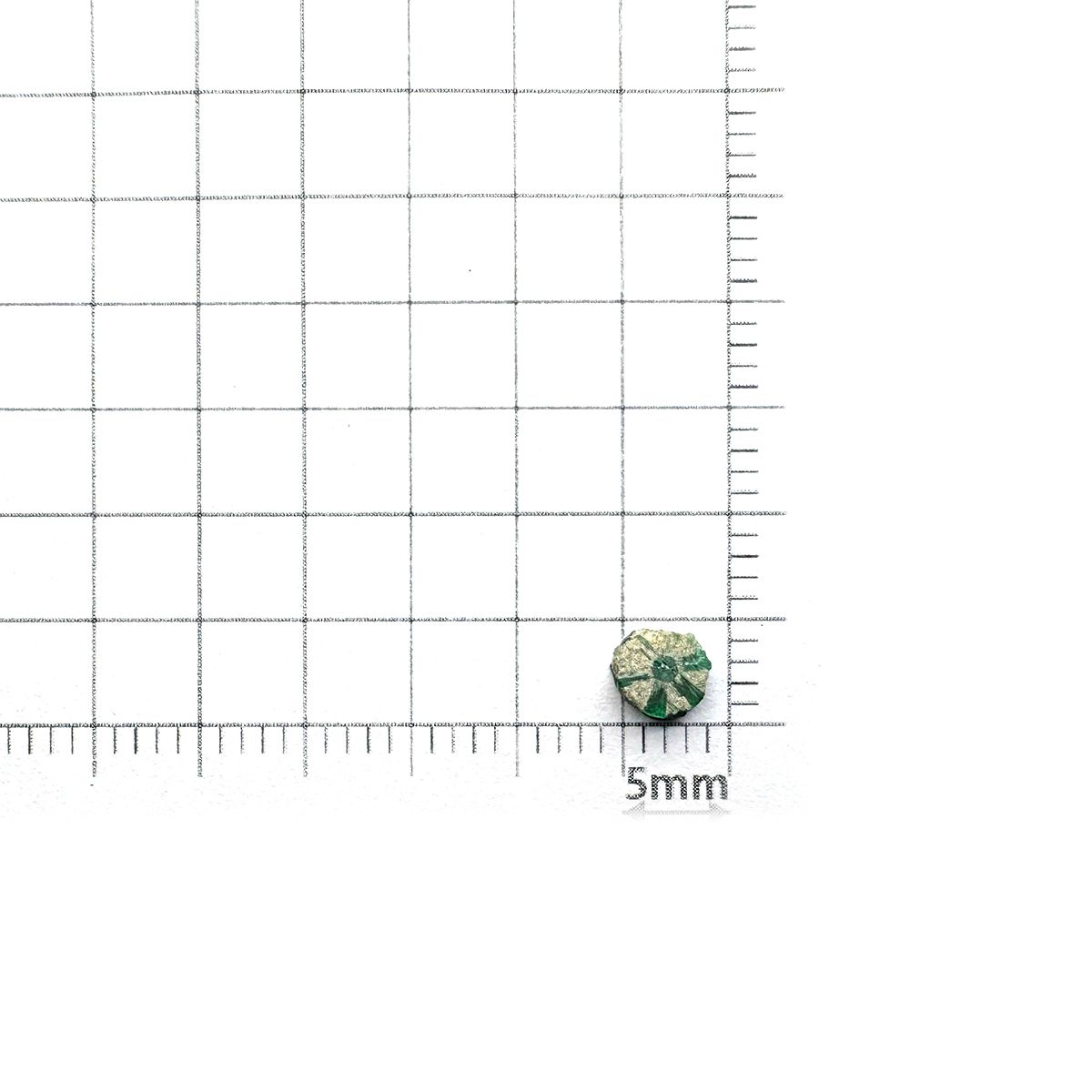 逆トラピッチェエメラルド 原石 コロンビア産 0.26ct[240627842]4.5x4.3mm前後