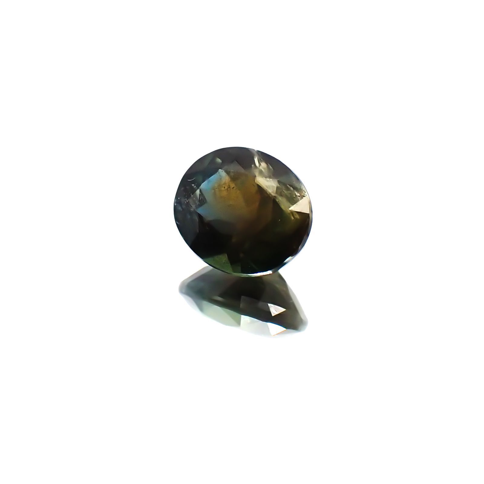 ゴールドシーンサファイア 非加熱(宝石名シーン・サファイア)ケニア産 1.008ct ソ付(彩珠)[231124076]6.5x5.5mm前後