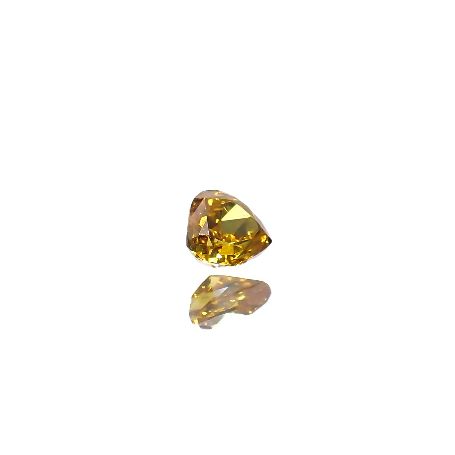 イエローダイヤモンド I-1/FANCY DEEP ORANGE YELLOW(宝石名ダイアモンド) 0.089ct ソ付(CGL)[240125392]2.74x2.69mm前後