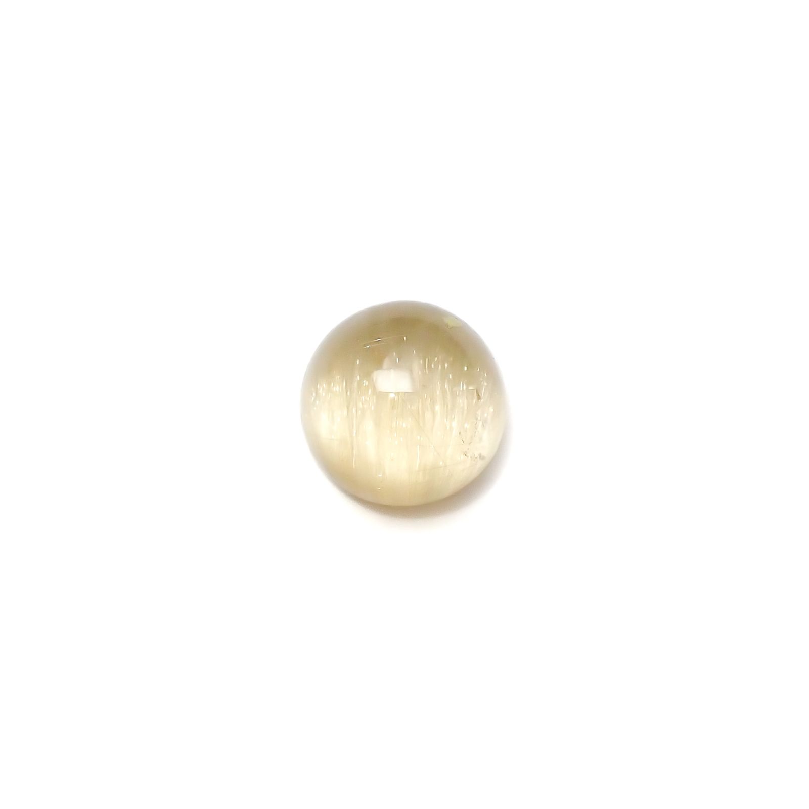 ルチルクォーツキャッツアイ ブラジル産 13.56ct[240125642]13.3x13.2mm前後