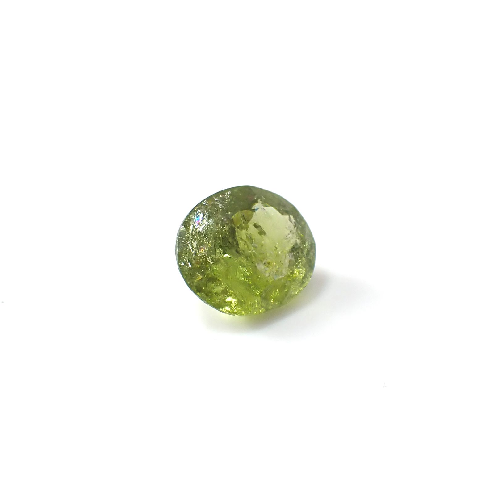 イリデッセンスクロムトルマリン(宝石名トルマリン)ケニア産 4.25ct 識別済[250931154]11.9x9.9mm前後