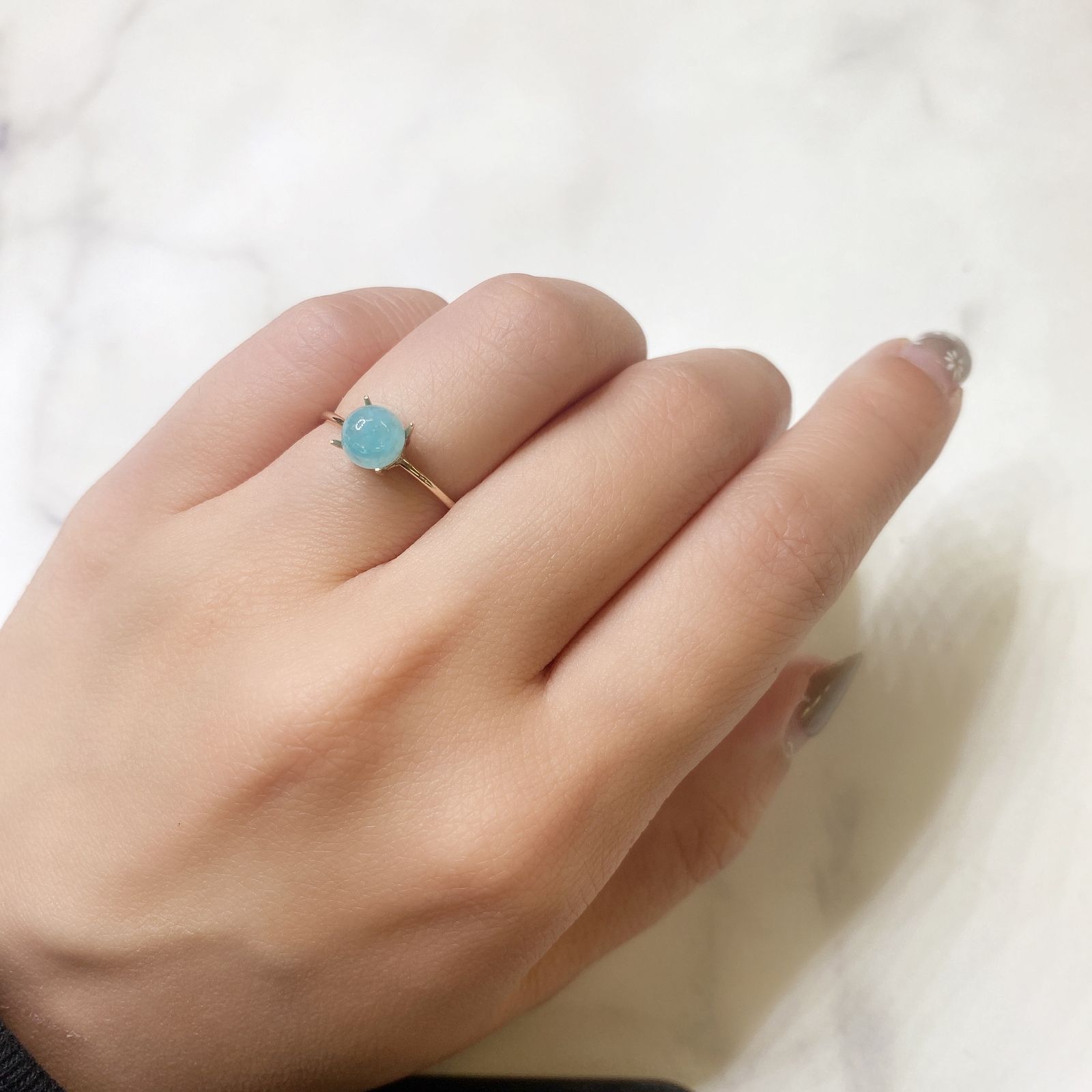 ヘミモルファイト(宝石名ヘミモルファイト) コンゴ産 1.44ct 識別済[211013286]6.2×6.1mm前後