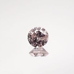 ピンクダイヤモンド I-2 / LIGHT ORANGY PINK ソーティング付き 産 ルース 0.076ct[210711783]2.6×2.6mm前後