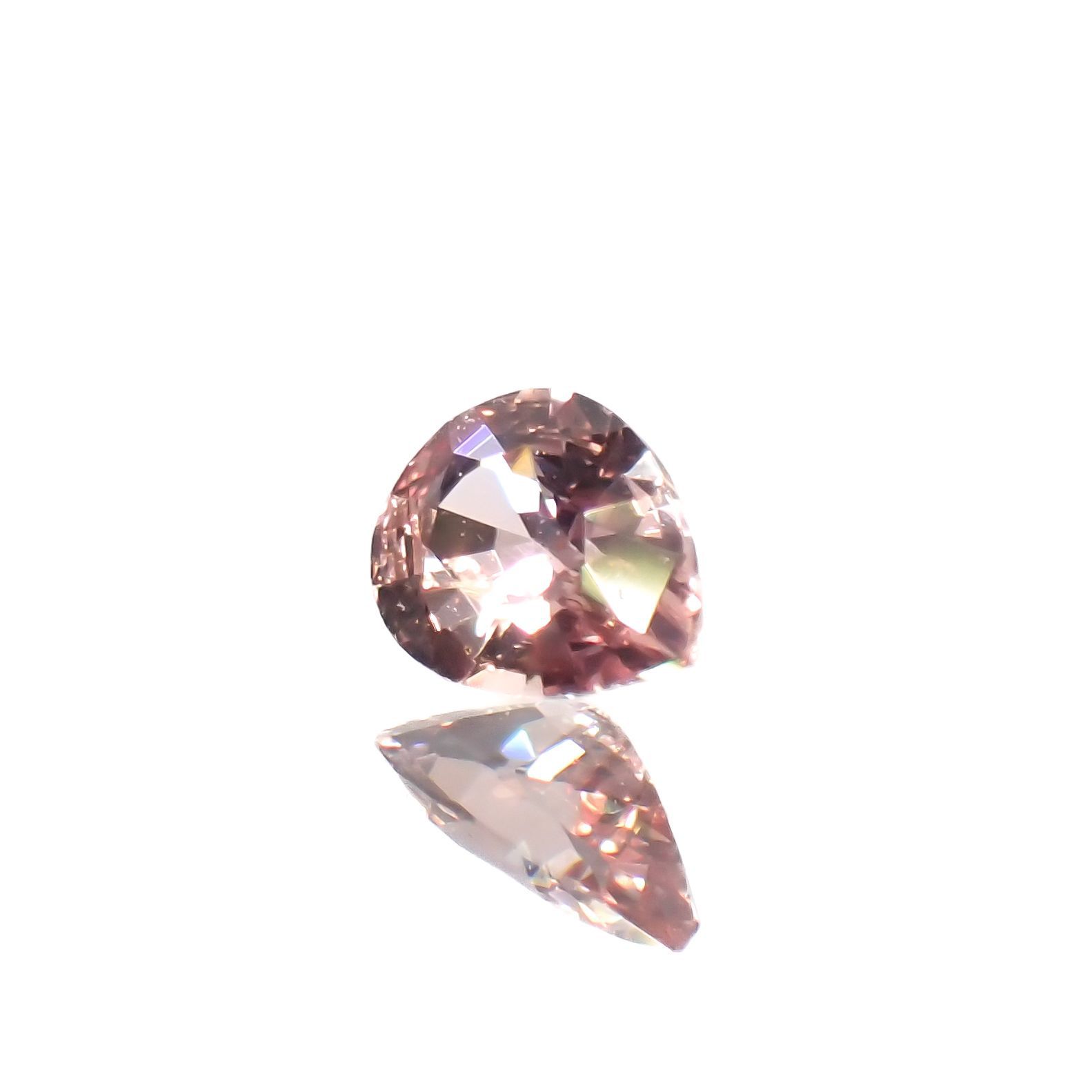 パパラチャサファイア(宝石名サファイア/別名パパラチャ・サファイア)スリランカ産 0.077ct ソ付(日独)[221219645]3.33x2.38mm前後