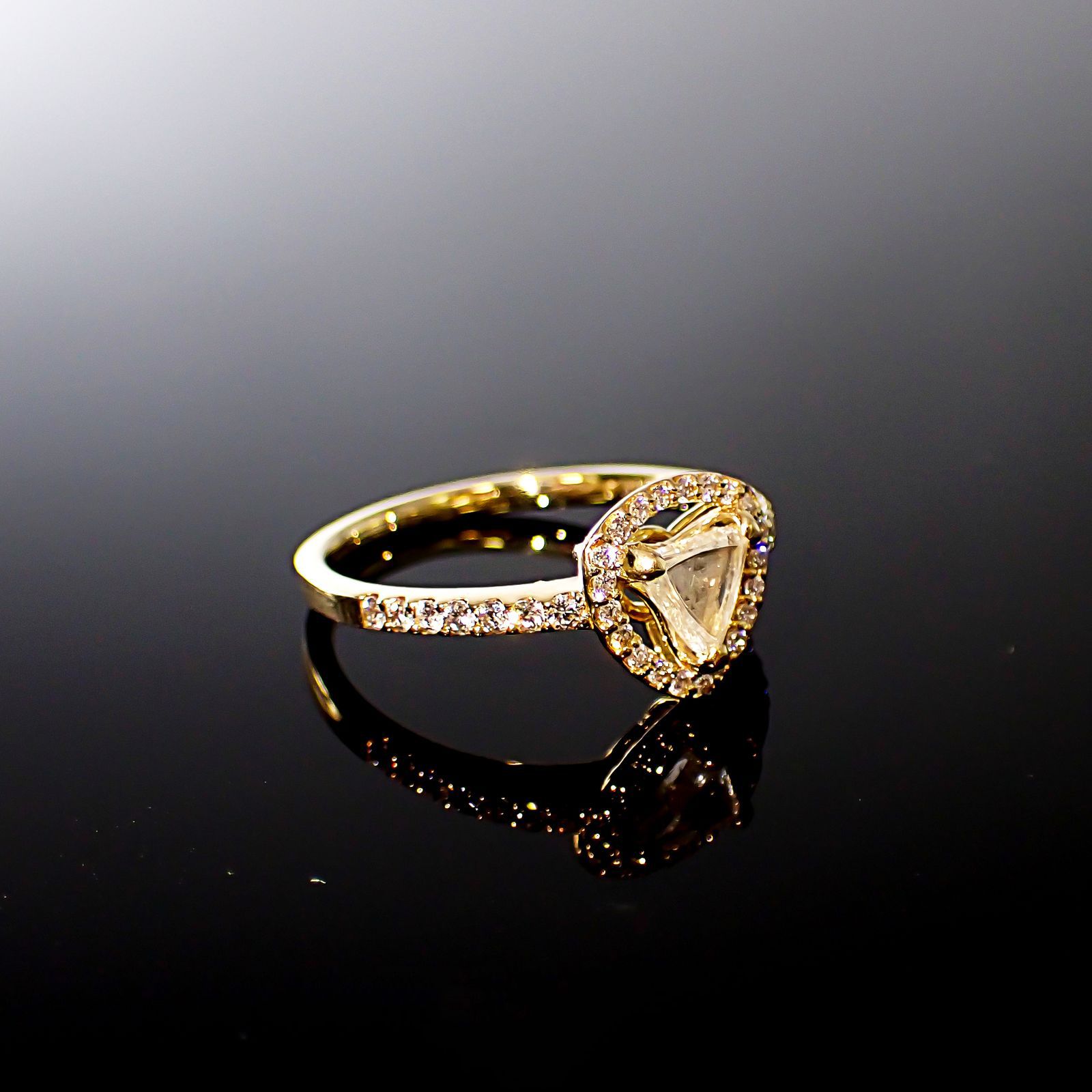 ◇La Clarte(ラ・クラルテ)◇K18マクルダイヤモンド リング#11 カナダ産 0.40ct[220115334]