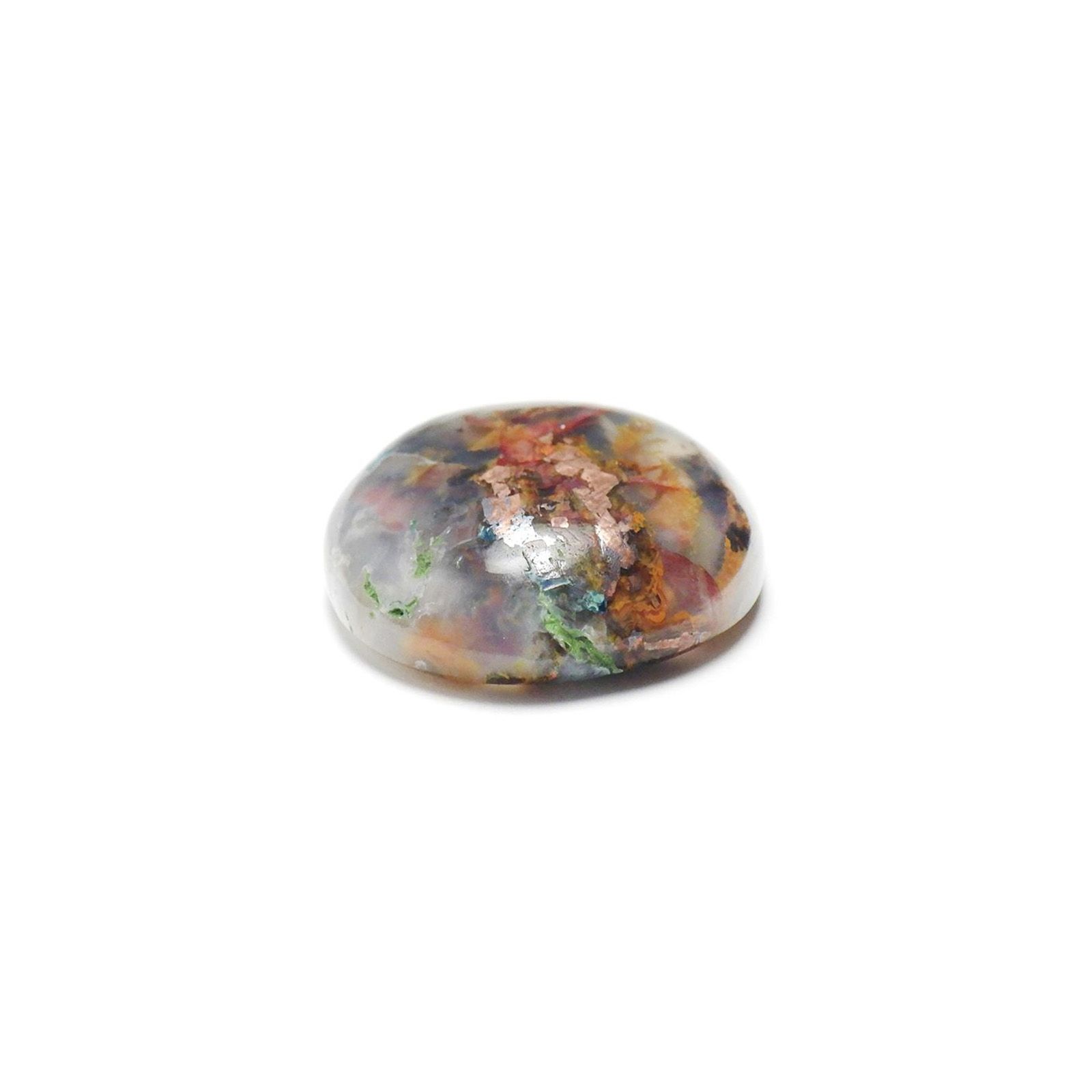 コッパークリソコラインカルセドニー インドネシア産 16.25ct / 17.9x17.7mm前後 [240125547]