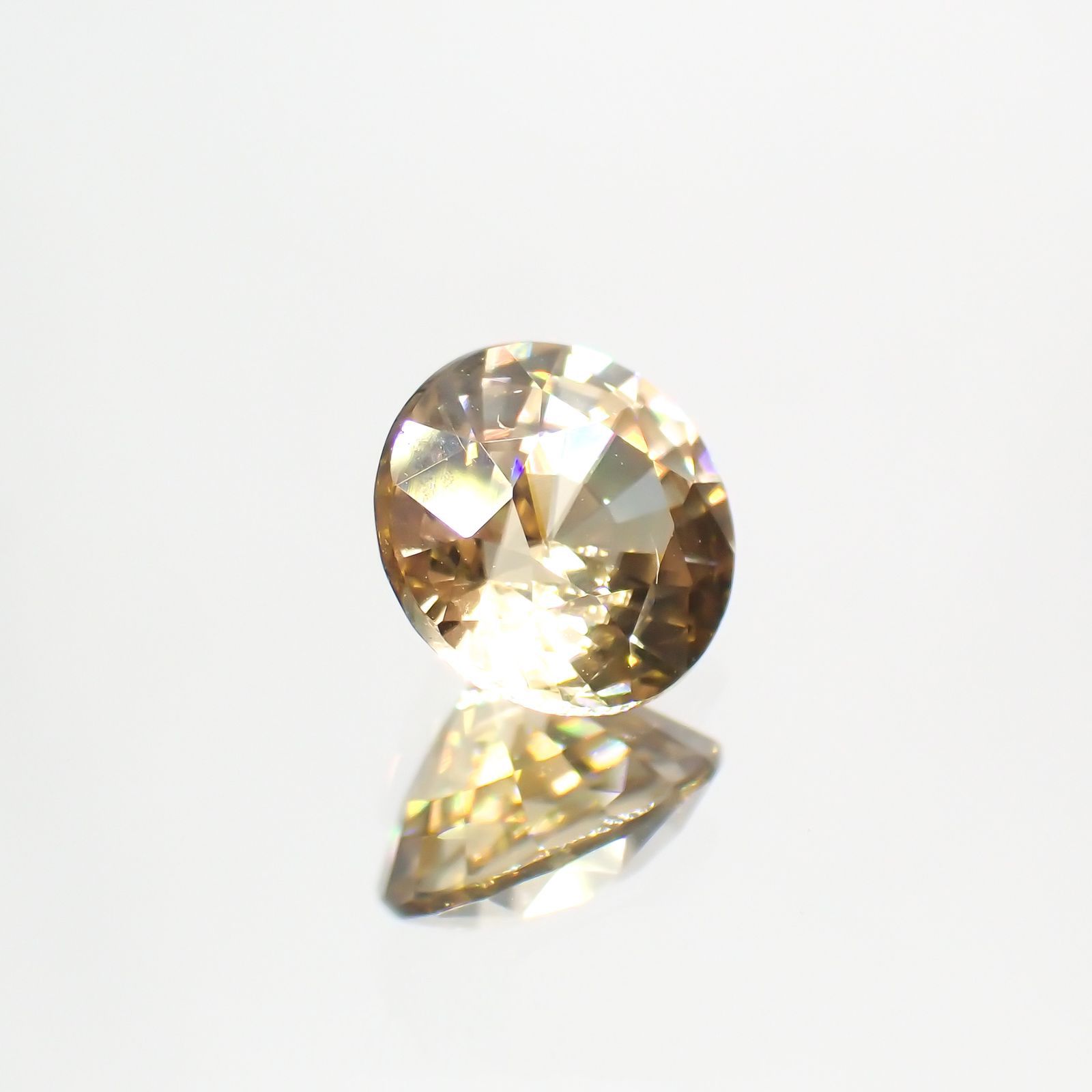 イエロージルコン(宝石名ジルコン)スリランカ/カンボジア産 1.50ct 識別済[230823197]6.4x6.3mm前後