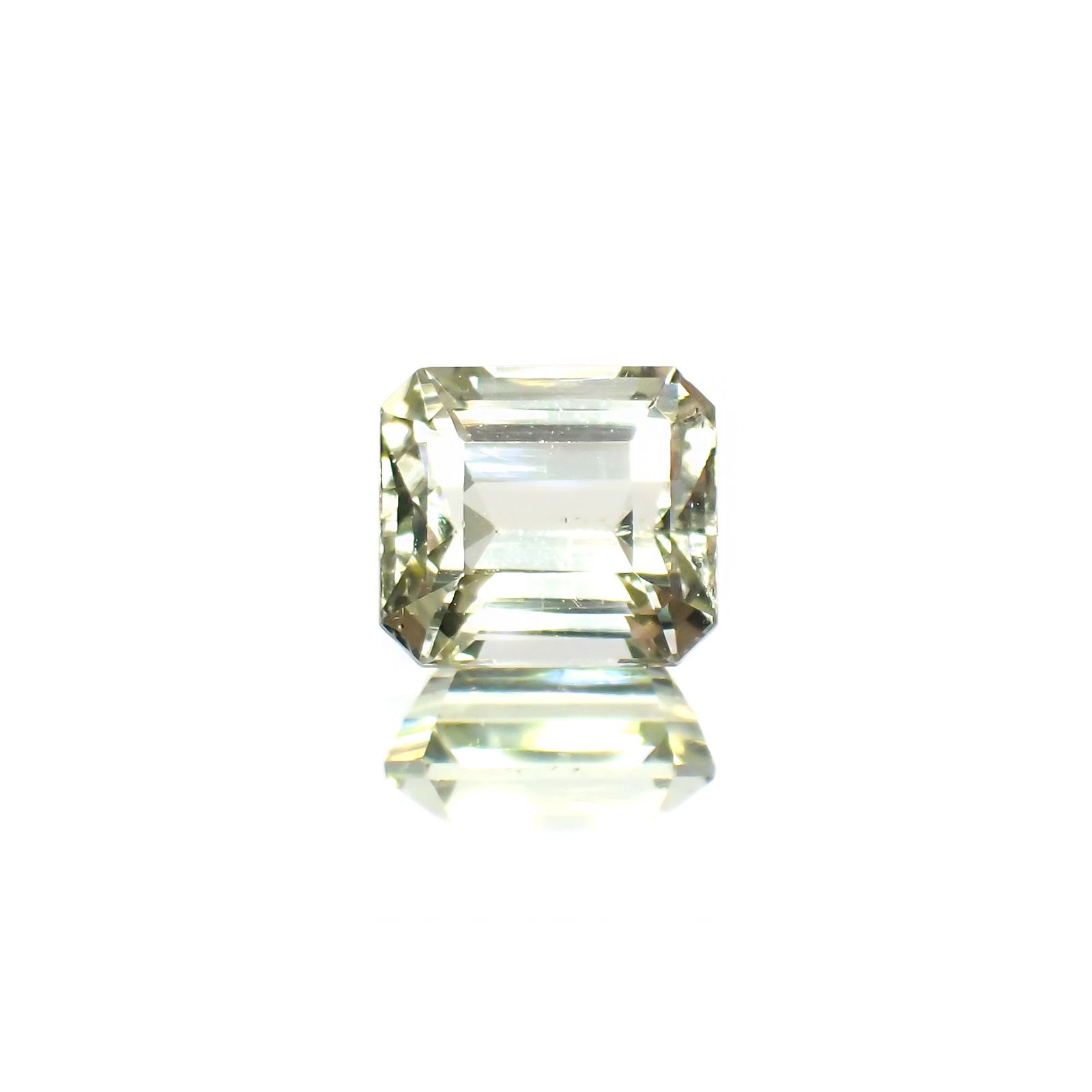 グリーントルマリン(宝石名トルマリン) ルワンダ産 ソ付(彩珠) 1.486ct / 6.8x6.1mm前後 [211013639]