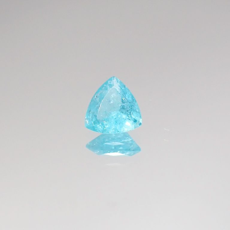 パライバトルマリン(宝石名トルマリン/別名パライバ・トルマリン) ブラジル・キントス鉱山産 0.258ct ソ付(宝貴協)[20106437]4.7×4.4mm前後