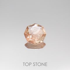 ◇オクタゴンカット◇オレゴンサンストーンSA(宝石名ラブラドライト) アメリカ・オレゴン州産 0.58ct 識別済[210610965]6×6mm前後