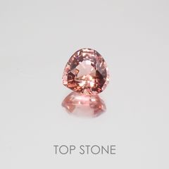 ピンクトルマリン パパラチャカラー ルワンダ産 ルース 1.31ct[21029984]6.8×6.7mm前後