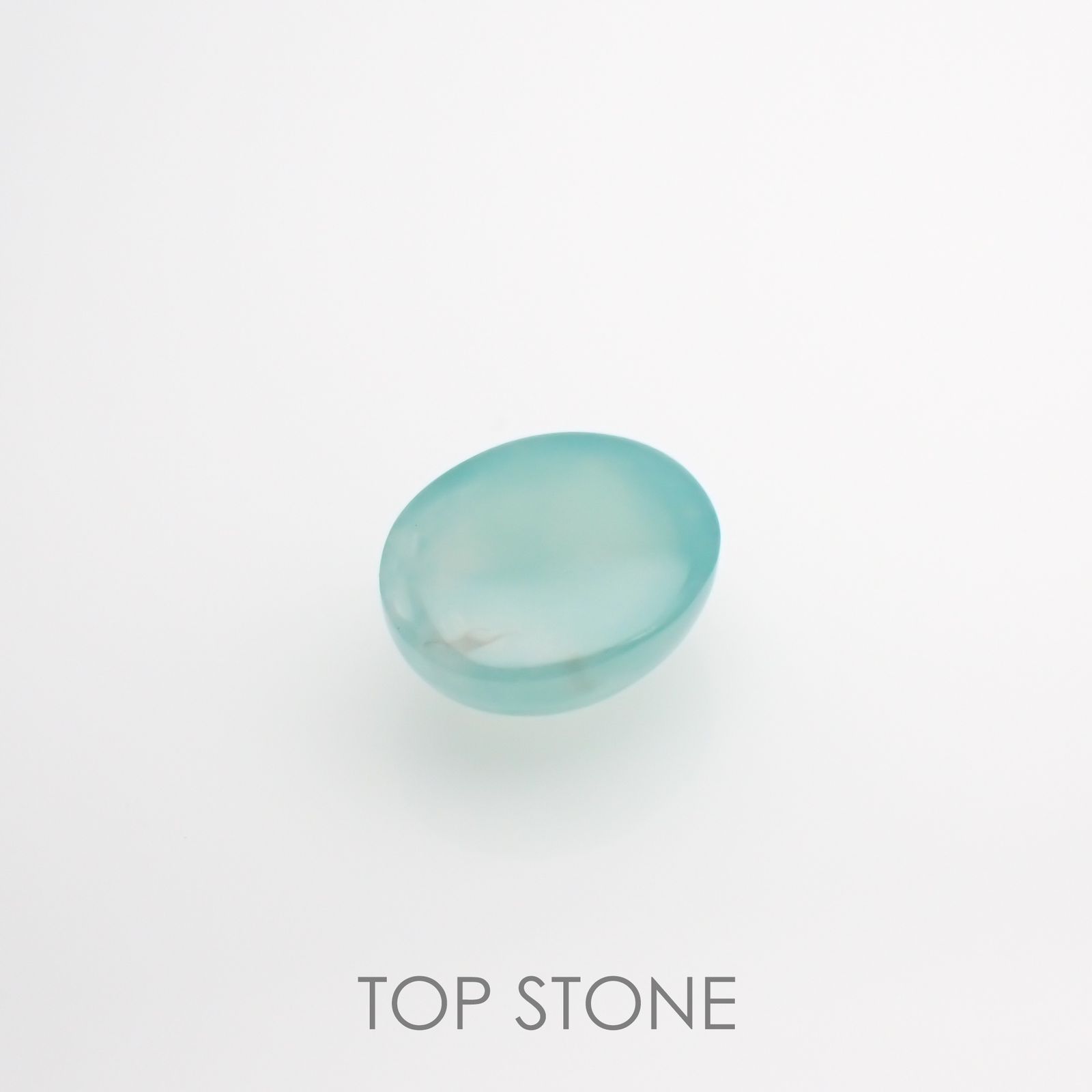アクアプレーズ(宝石名ブルー グリーン・カルセドニー) 南アフリカ産 3.71ct 識別済[210912337]10.7×8.9mm前後