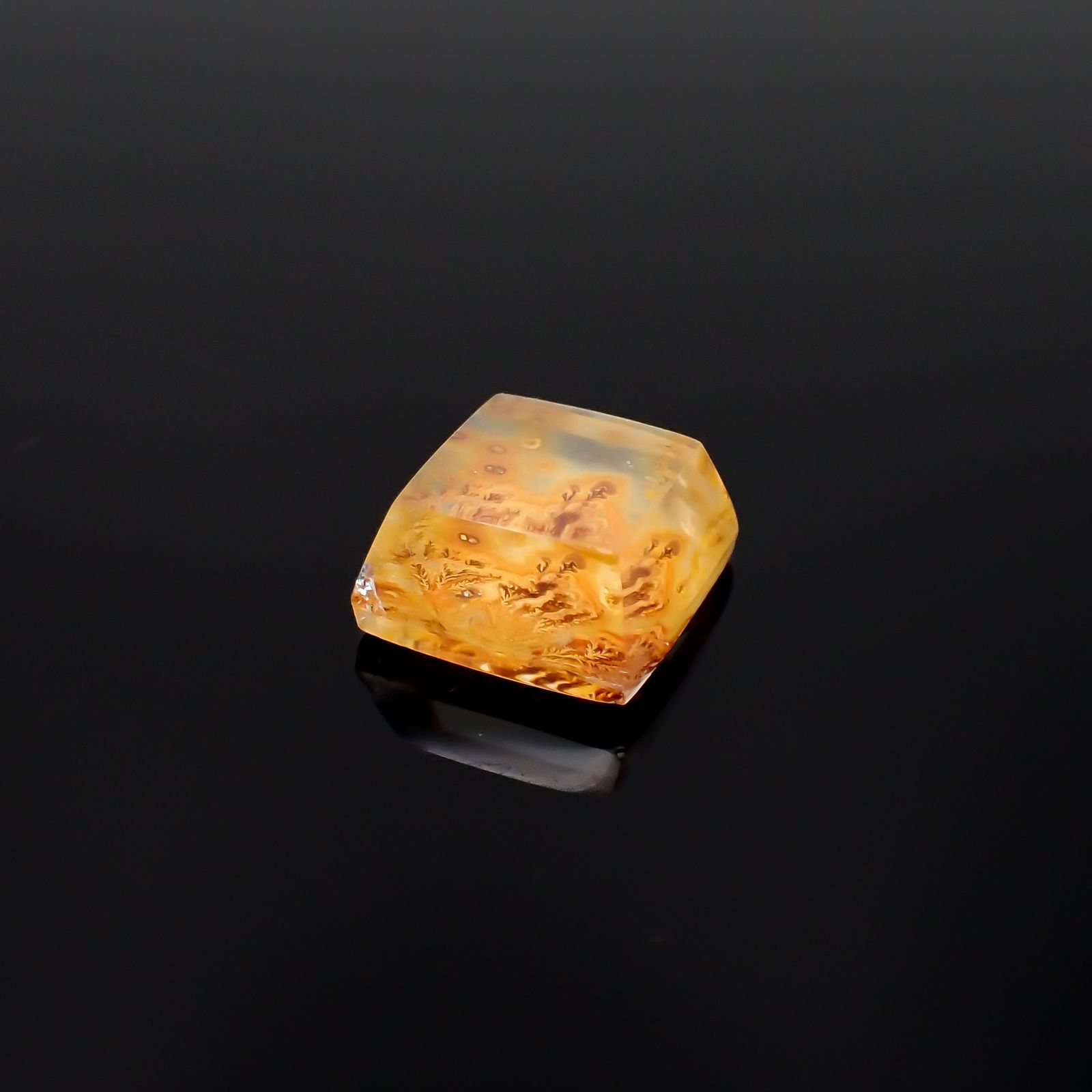 レッドデンドリチッククォーツ ブラジル産 11.14ct[230321125]12.8x12.5mm前後