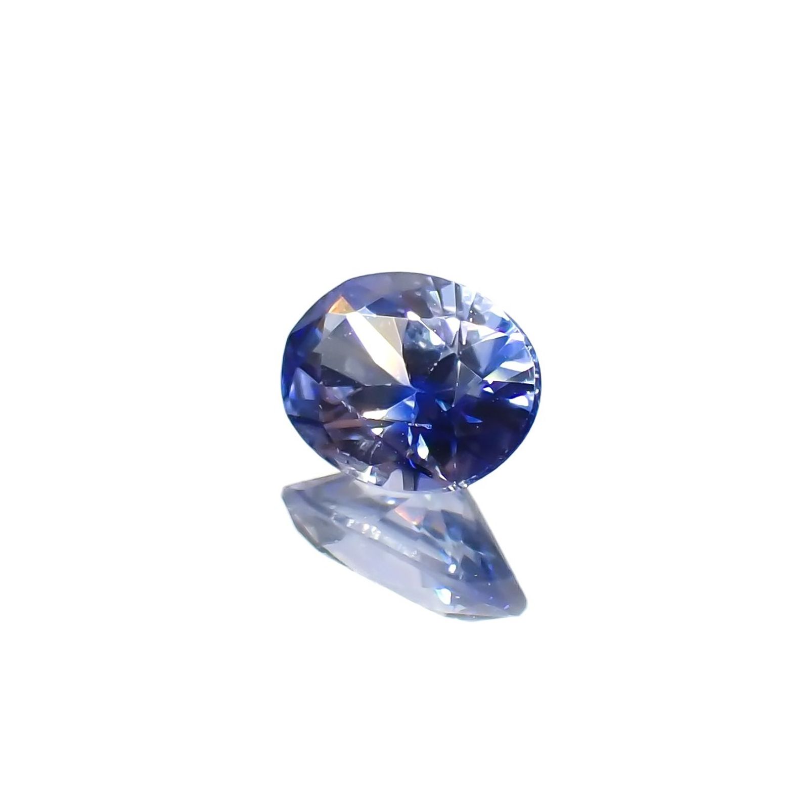 バイカラーサファイア(宝石名サファイア)スリランカ/マダガスカル産 識別済 0.64ct / 6.1x4.6mm前後 [220817433]