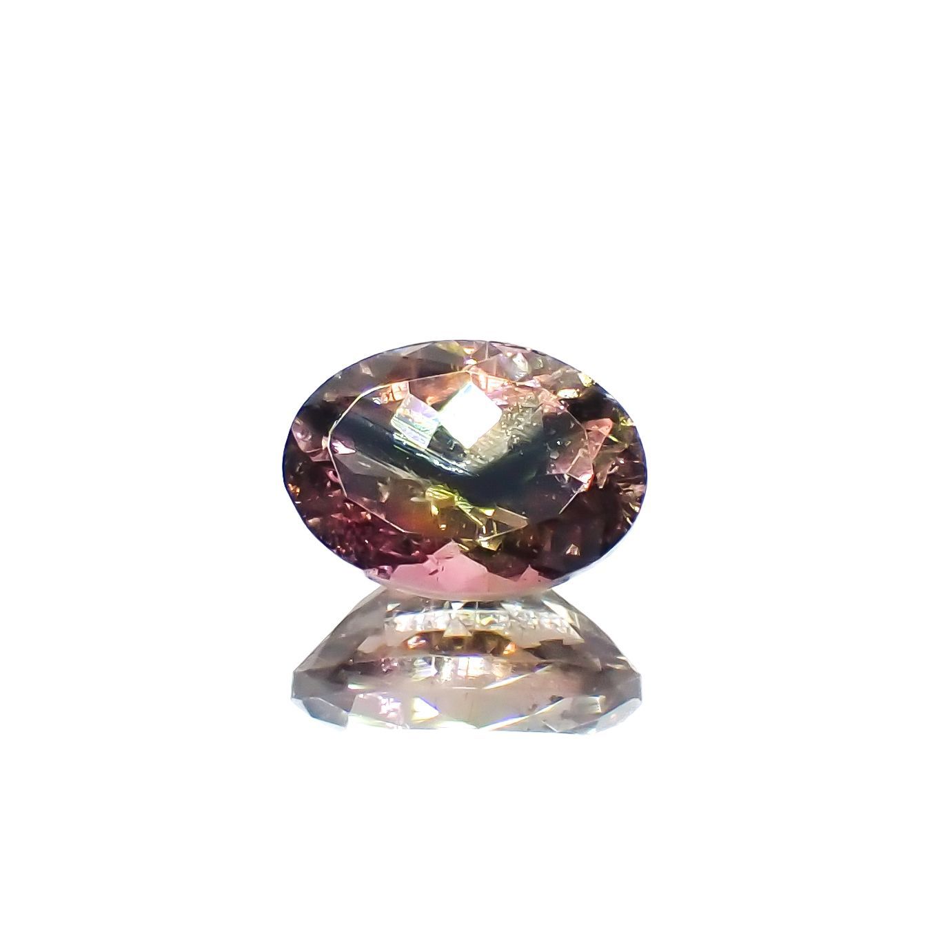 バイカラートルマリン ブラジル産 0.88ct[230220403]7x5.1mm前後