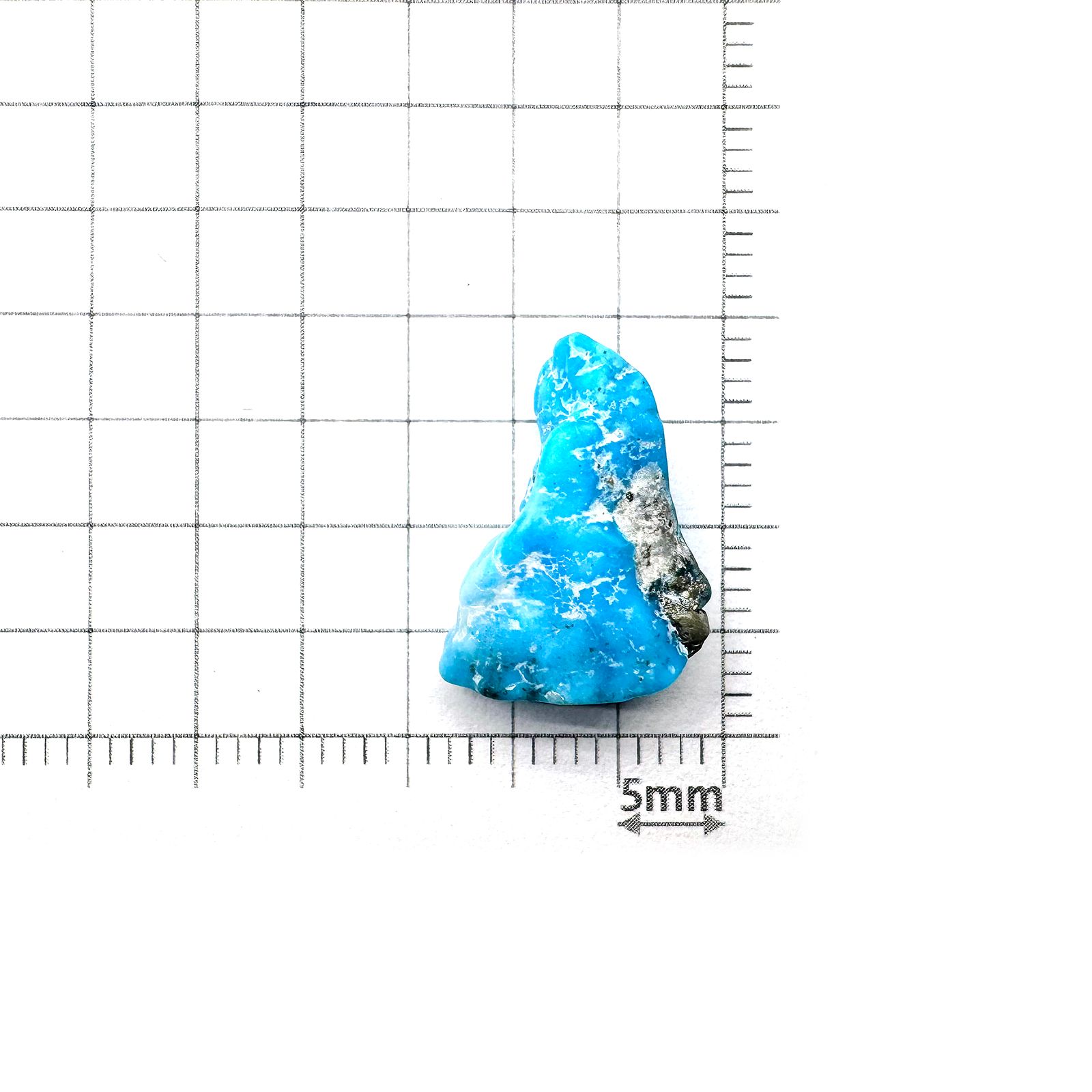 ターコイズ 原石 アメリカ・アリゾナ州キングマン産 6.73ct[240226372]16.8x12.6mm前後