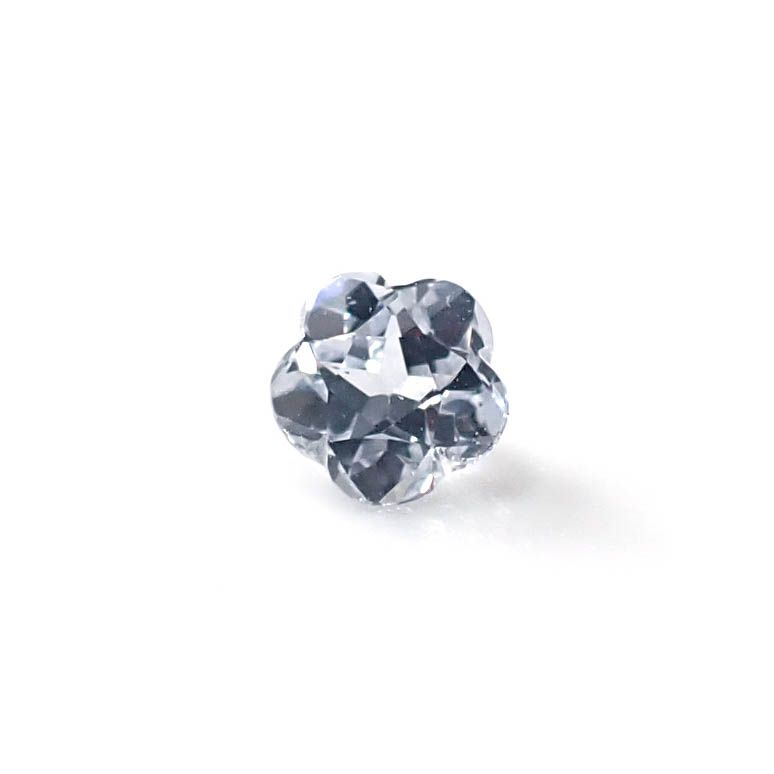◇カスタム・フラワーカット◇カラーレスサファイア スリランカ/マダガスカル産 0.23ct [250830977]3.4x3.5mm前後