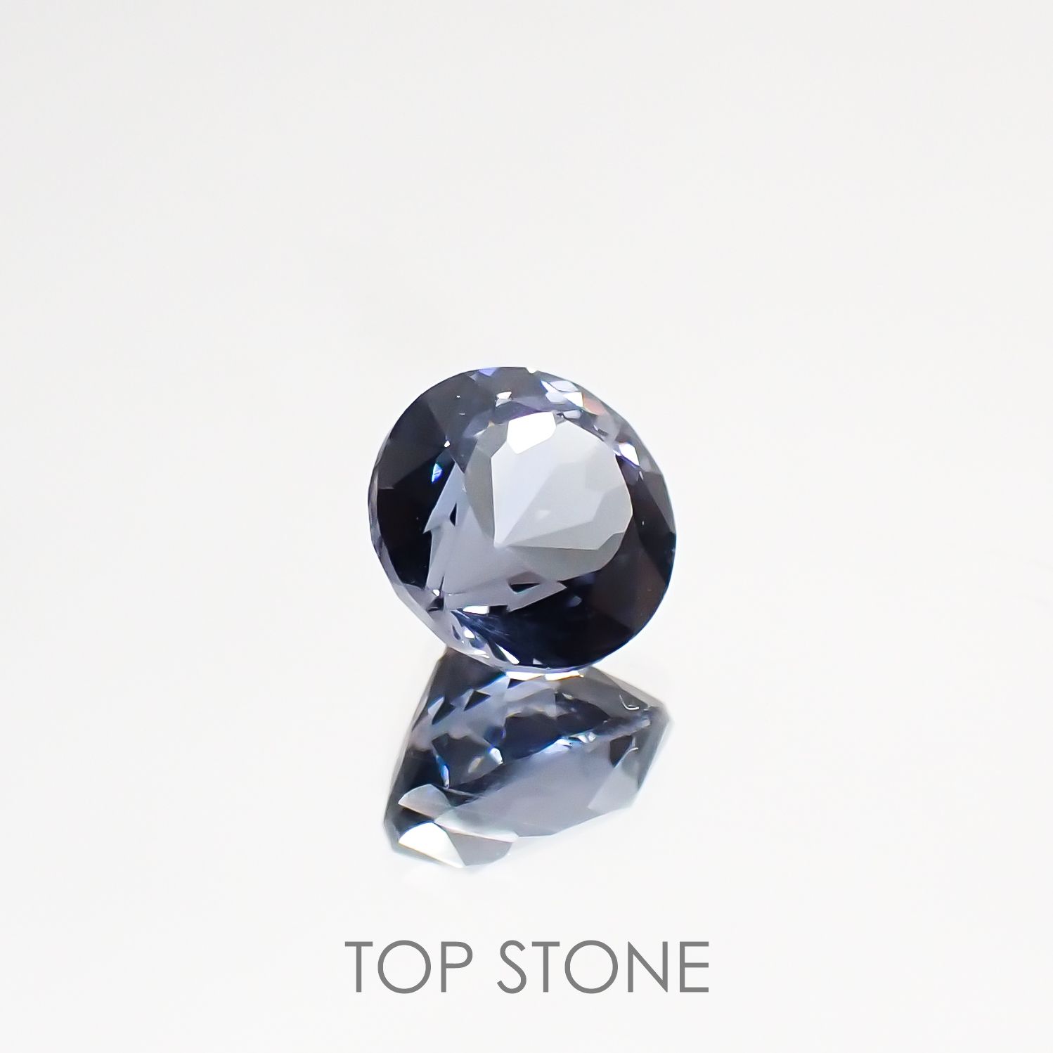 グレイッシュブルースピネル ビルマ産 ルース 0.67ct[210811124]5×4.9mm前後