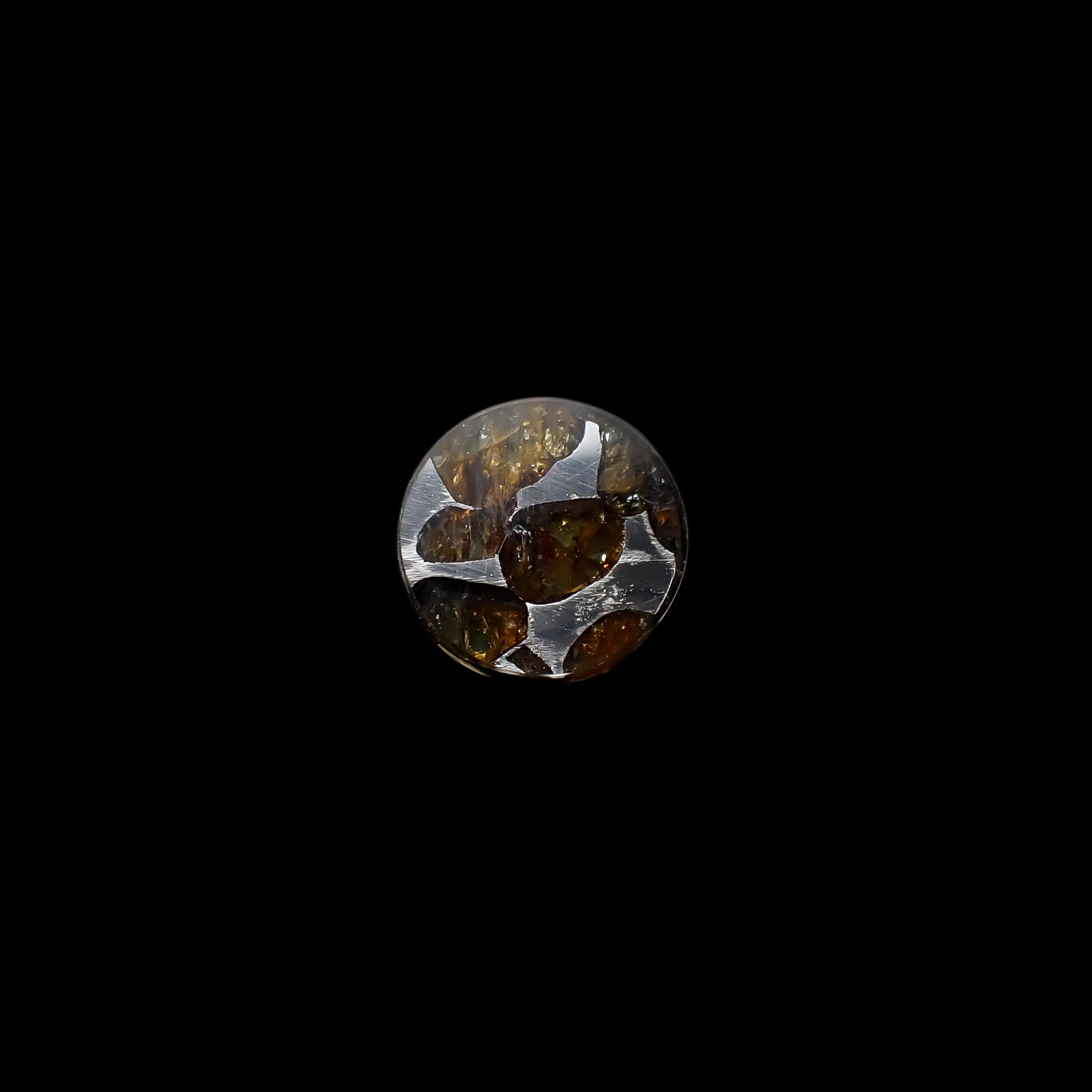パラサイト隕石Sericho トリプレット 発見地:ケニア 3.91ct[240125727]12.1x12mm前後