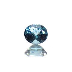 ブルートルマリン(宝石名トルマリン)アフガニスタン産 0.44ct 識別済[250115312]5.1x4.4mm前後