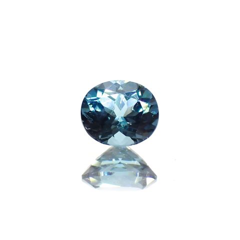 ブルートルマリン(宝石名トルマリン)アフガニスタン産 0.44ct 識別済[250115312]5.1x4.4mm前後
