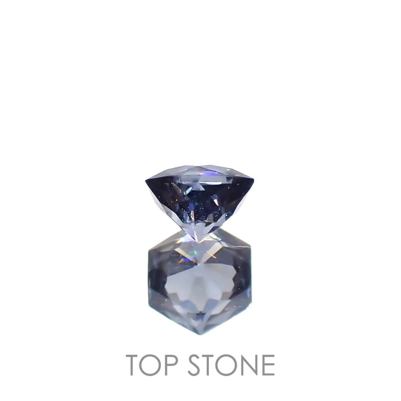 ◇ヘキサゴンカット◇バイオレットスピネル(宝石名スピネル)ビルマ/マダガスカル産 0.38ct 識別済[230220662]4.2x4.1mm前後
