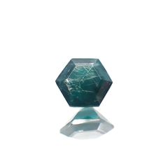 ◇ヘキサゴンカット◇グランディディエライト(宝石名グランディディエライト) マダガスカル産 識別済 0.51ct / 4.9x4.9mm前後 [210813062]