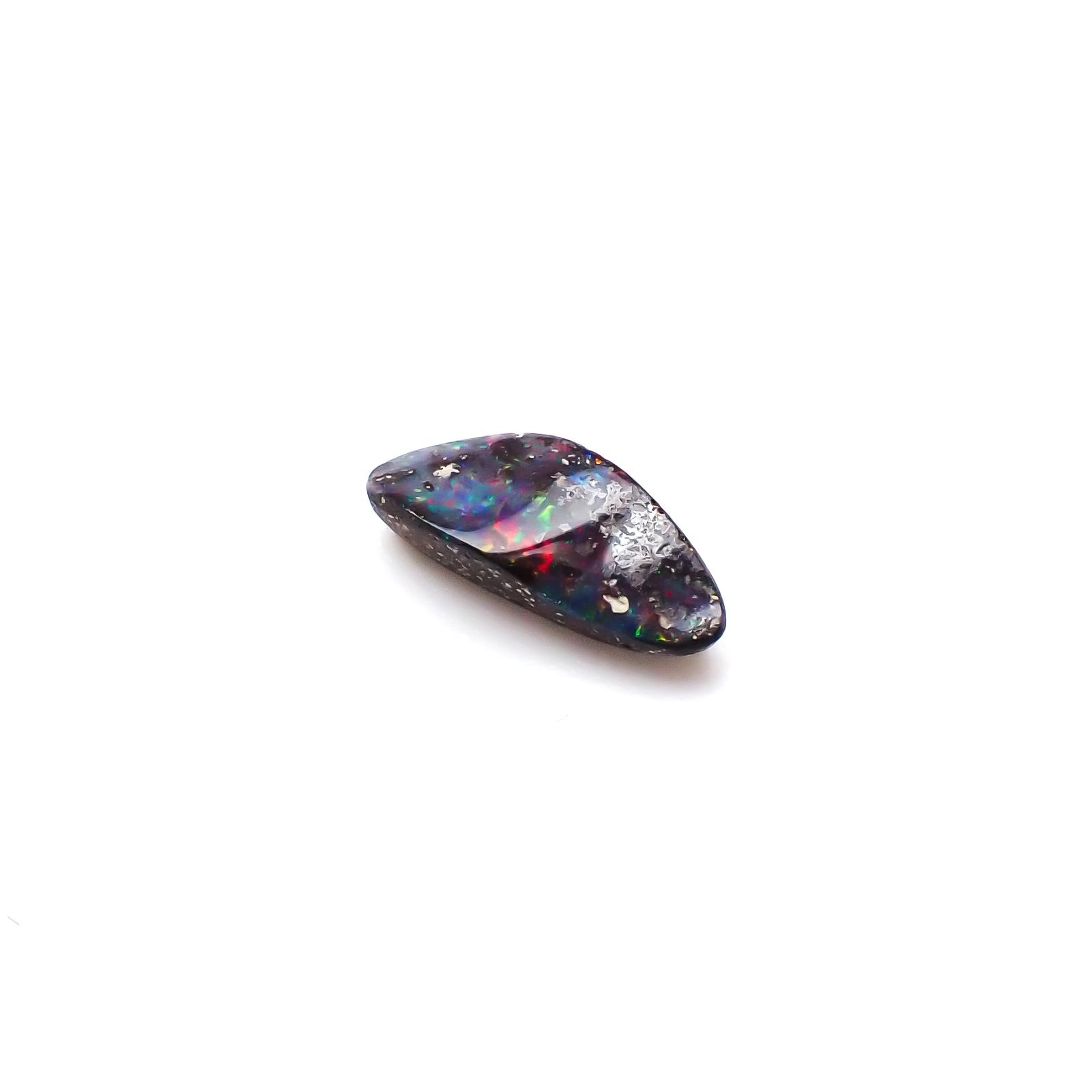 ボルダーオパール 原石磨き オーストラリア産 1.29ct[240226202]11.7x5.1mm前後