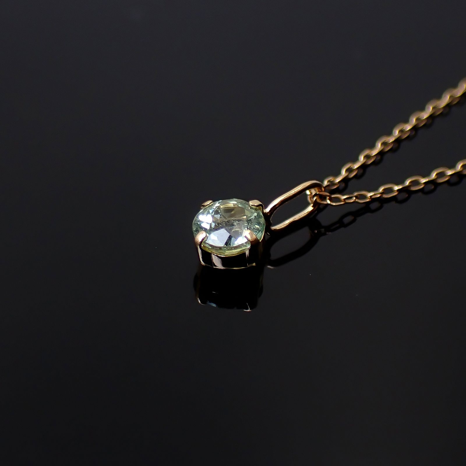 ◇K18 Petitデザイン限定品◇一粒石ジュエリー | コーネルピン 4.0mm [チャーム/ペンダントトップ※チェーン別売り]