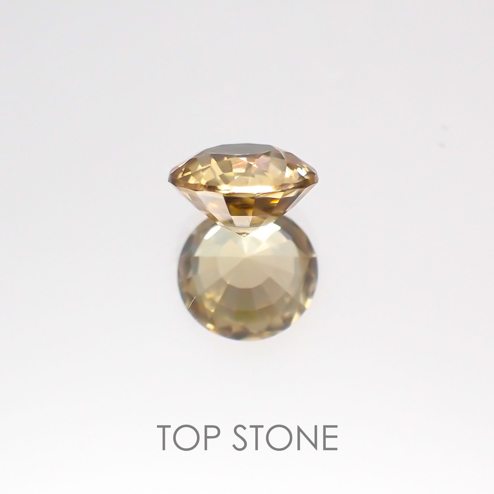 イエロージルコン(宝石名ジルコン) スリランカ/カンボジア産 1.21ct 識別済[20128067]6.1×6.1mm前後