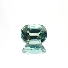 ブルーグリーントルマリン(宝石名グリーン・トルマリン) アフガニスタン産 1.252ct ソ付(彩珠)[211013582]7.4×5.8mm前後