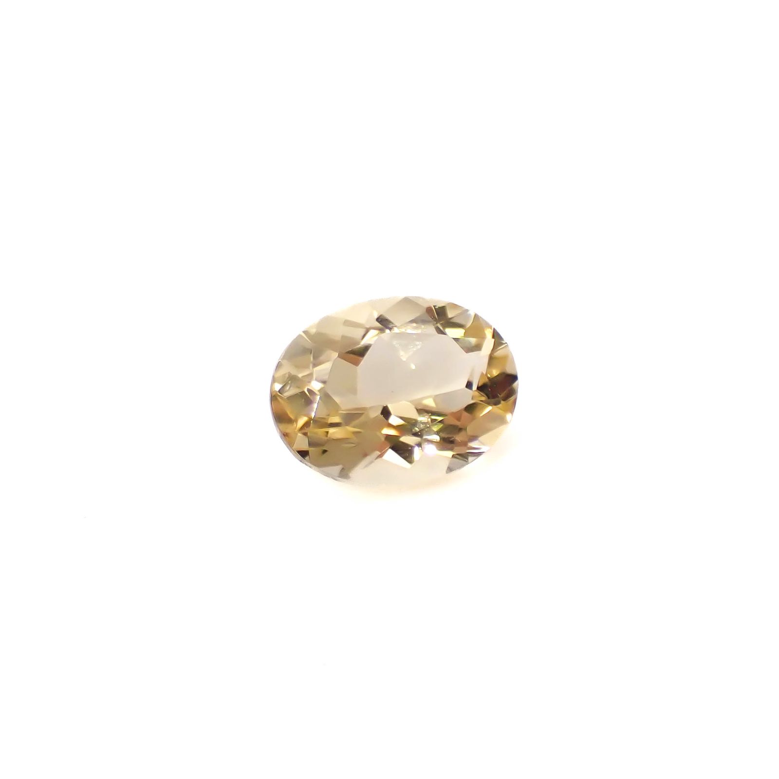 イエローベリル(宝石名イエロー・ベリル)ブラジル産 1.23ct 識別済[250329990]8.1x6.2mm前後