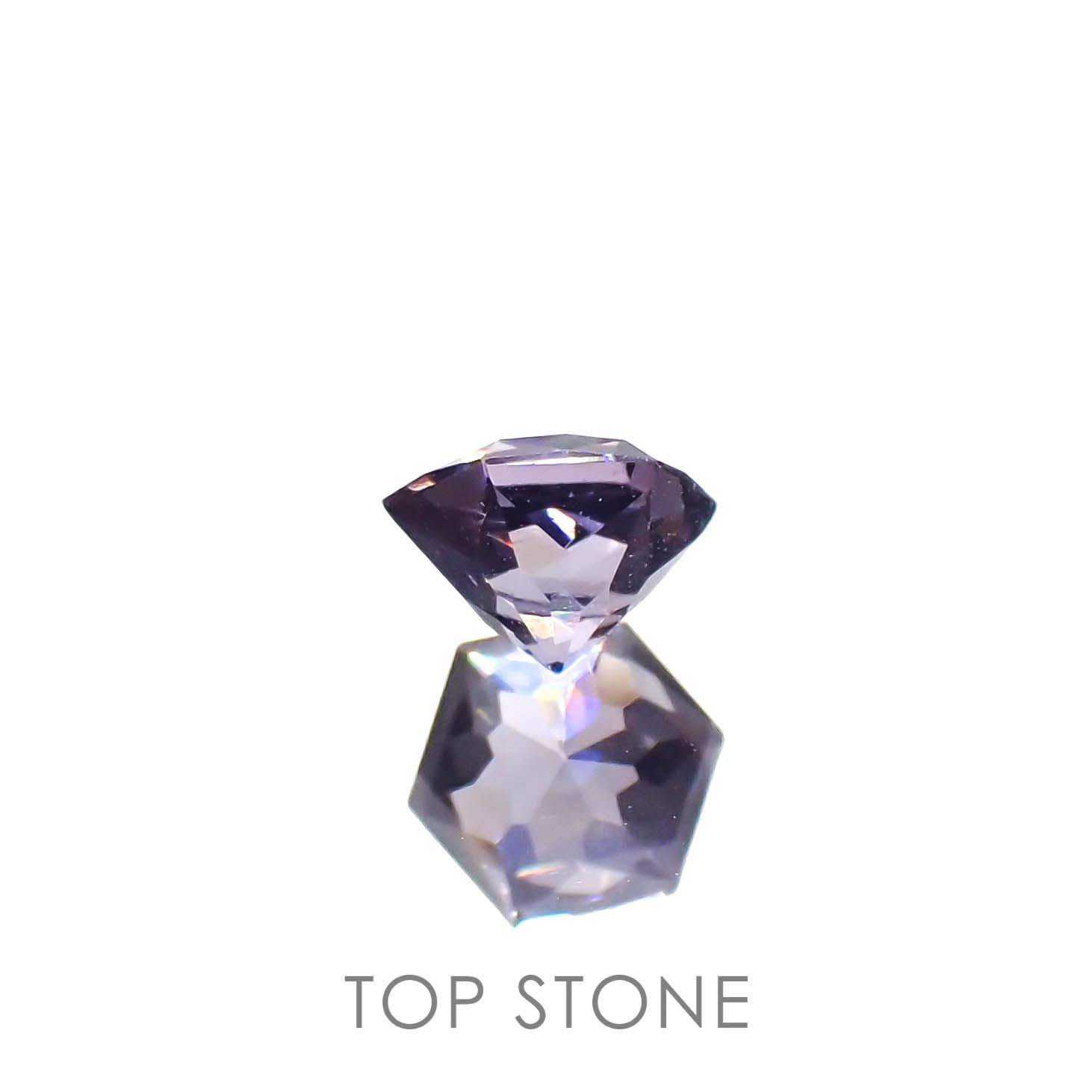◇ヘキサゴンカット◇バイオレットスピネル(宝石名スピネル)ビルマ/マダガスカル産 0.52ct 識別済[230220643]4.4x4.4mm前後