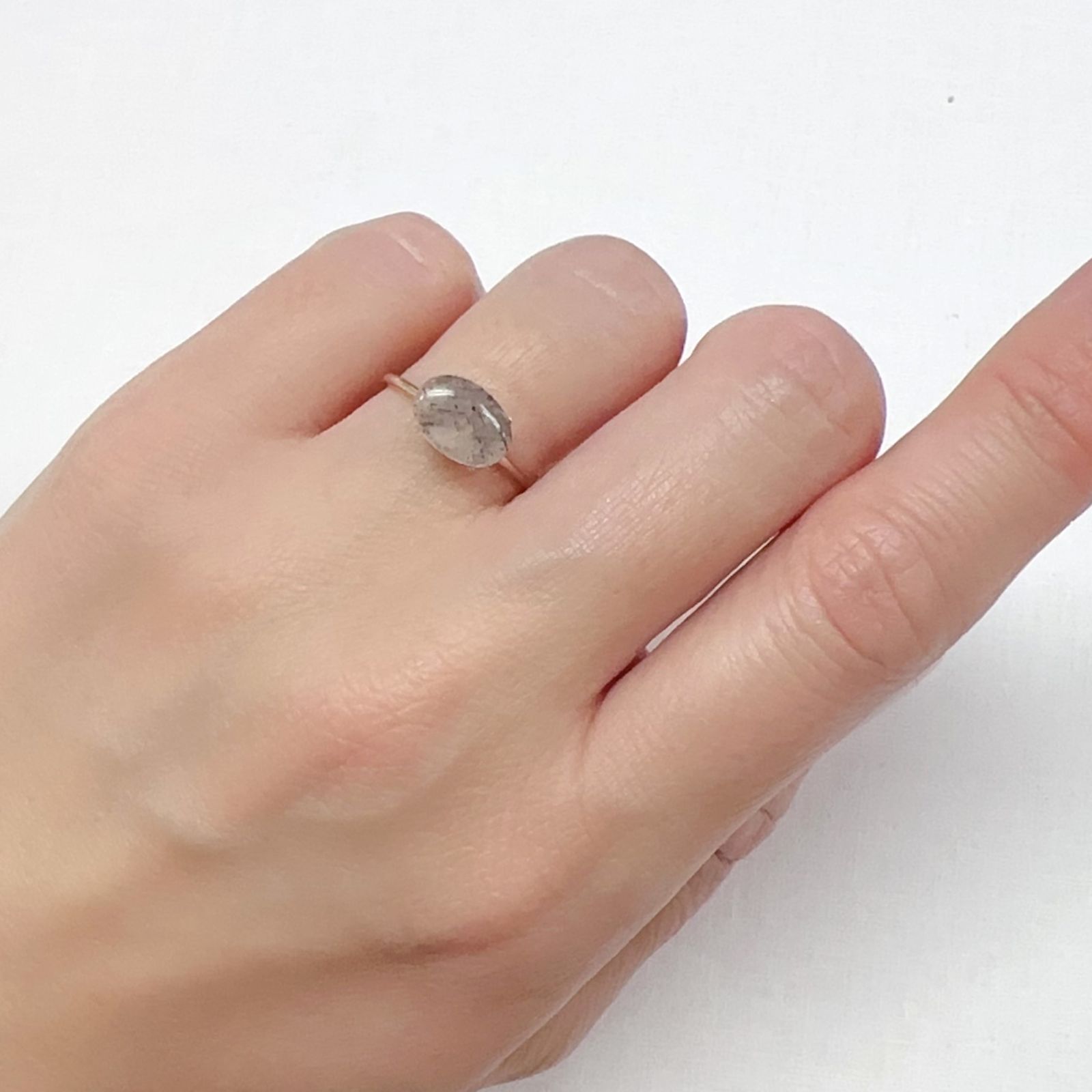 レインボーラティスサンストーン オーストラリア産 1.15ct[240326522]9.4x6.8mm前後