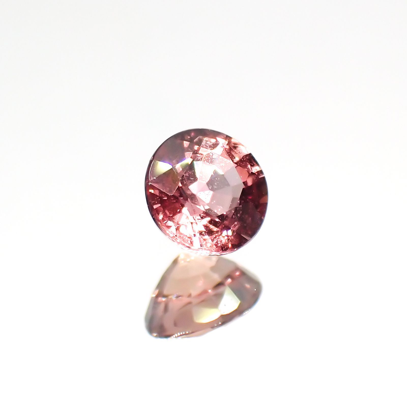 パパラチャサファイア(宝石名サファイア/別名パパラチャ・サファイア)スリランカ産 0.349ct DGL鑑付[220113943]4.03x4.09mm前後